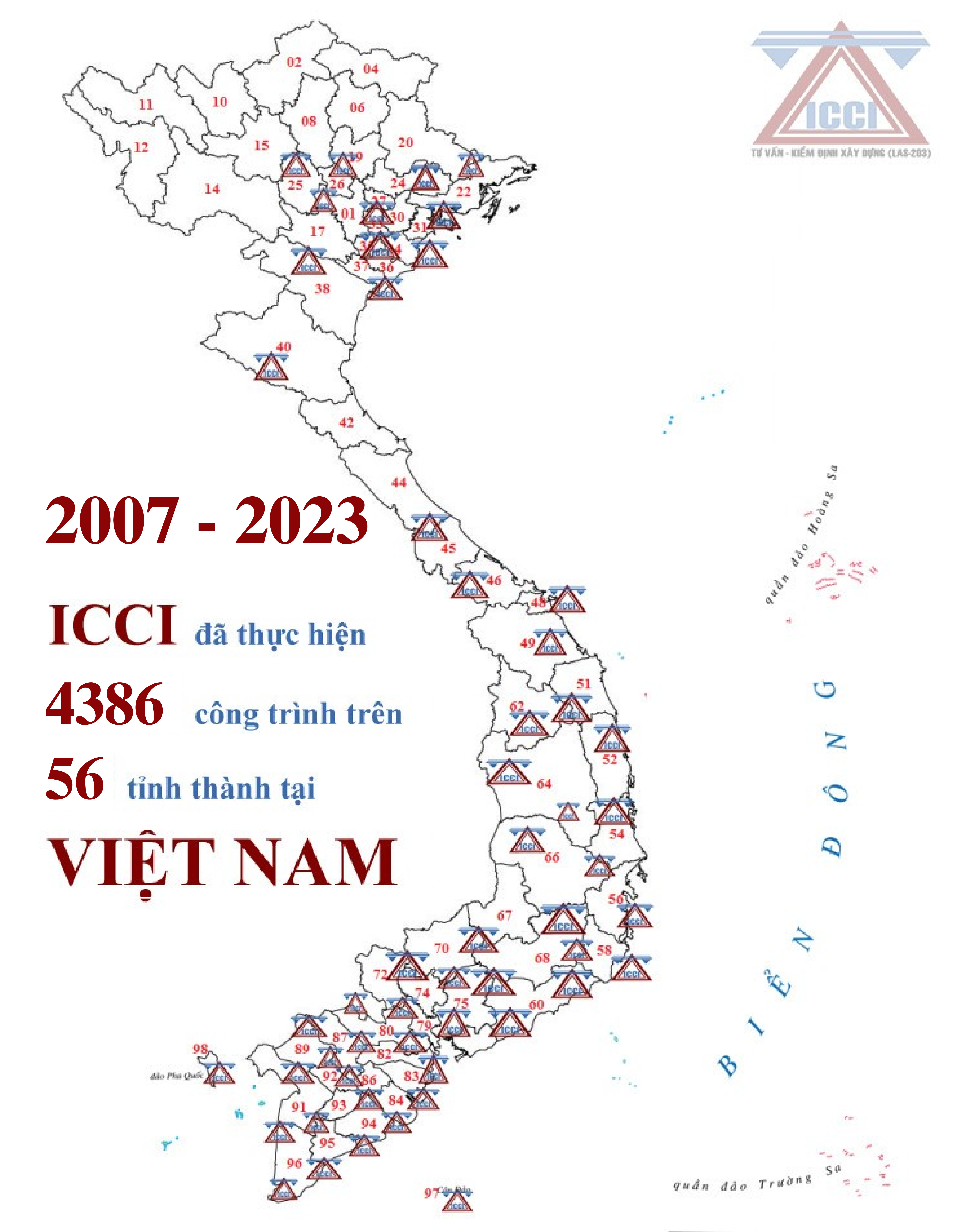 bản đồ phân bố công trình 